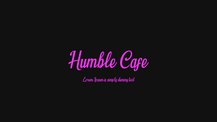 Humble Cafe Font Family