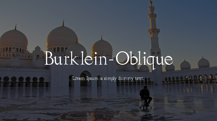 Burklein-Oblique Font Family