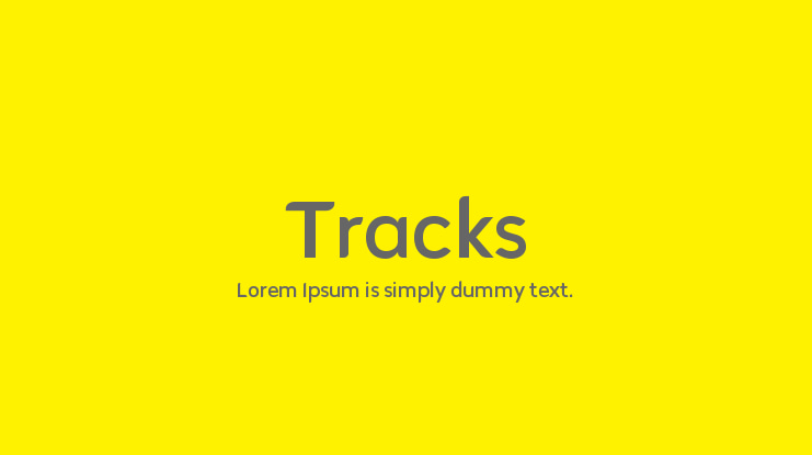 Tracks Font