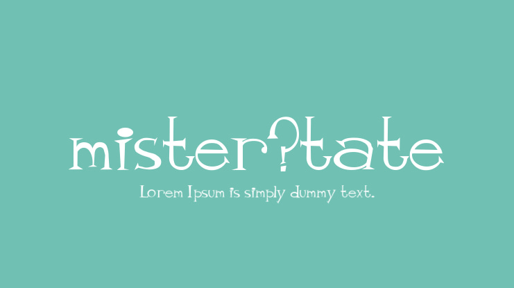 mister_tate Font