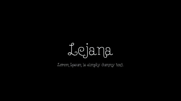 Lejana Font