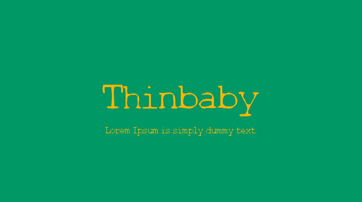 Thinbaby Font
