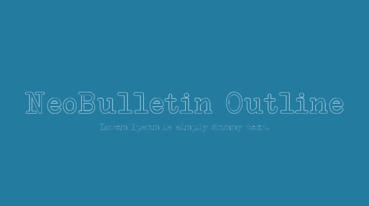NeoBulletin Outline Font