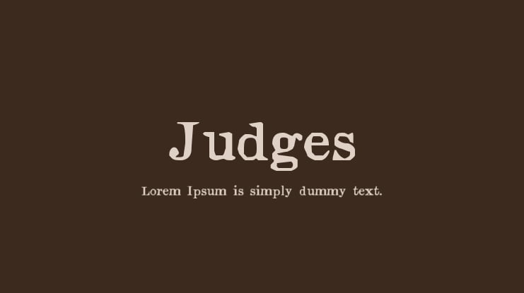 Judges Font Family