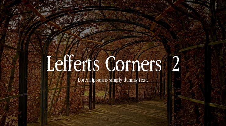 Lefferts Corners  2 Font Family