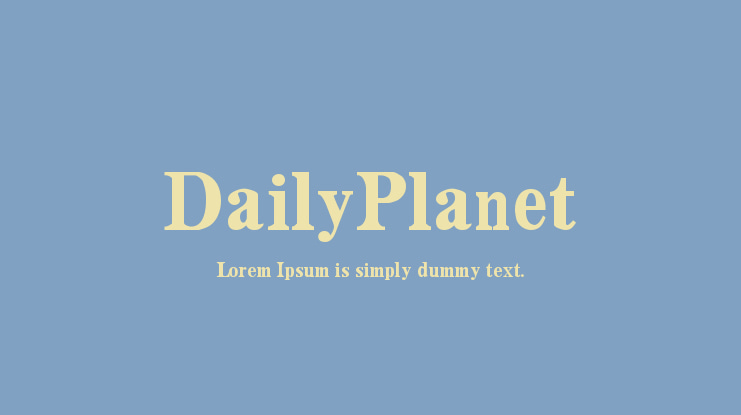 DailyPlanet Font Family