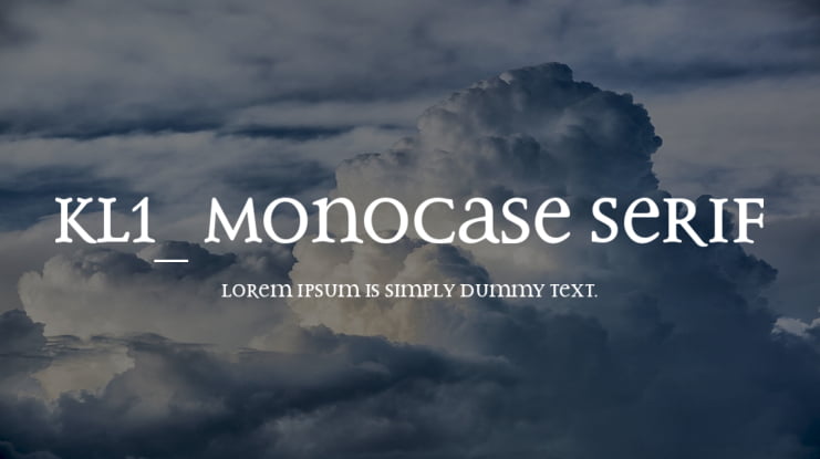 KL1_ Monocase Serif Font