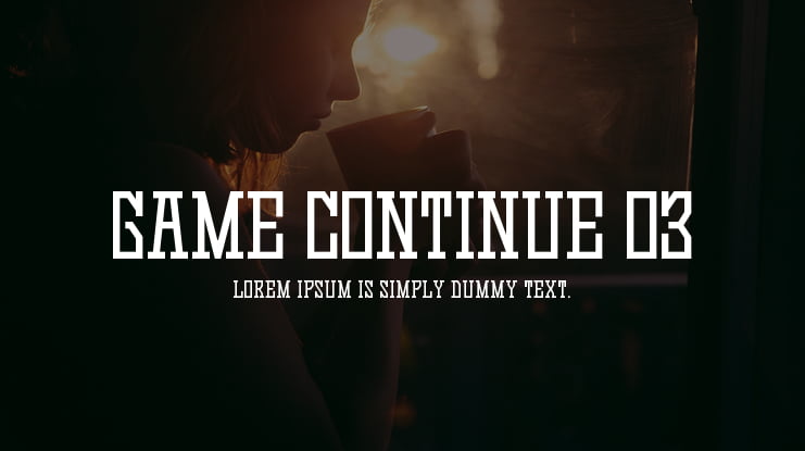 Game Continue 03 Font