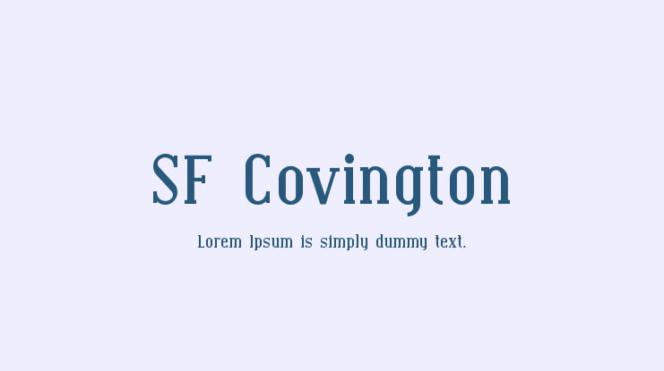 SF Covington Font Family