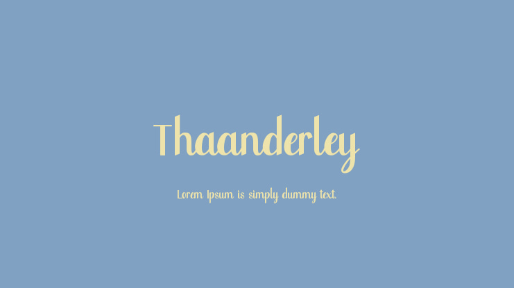 Thaanderley Font