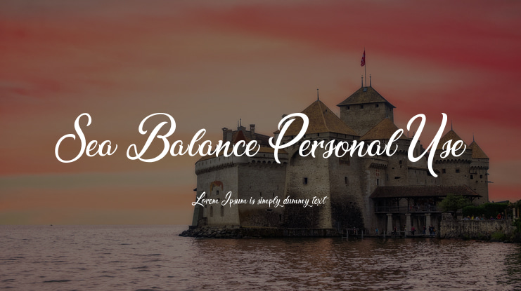 Sea Balance Personal Use Font