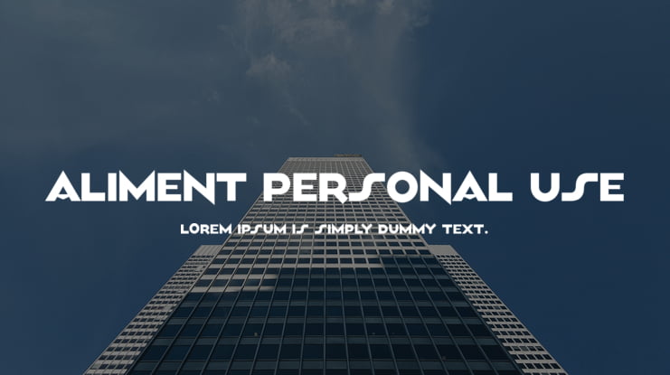 Aliment PERSONAL USE Font Family