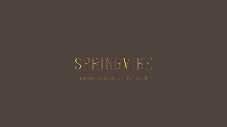 SpringVibe Font