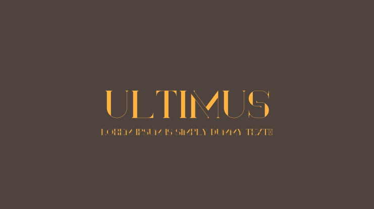Ultimus Font