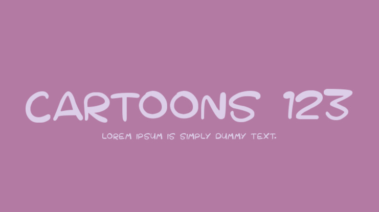 Cartoons 123 Font