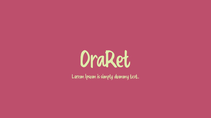 OraRet Font