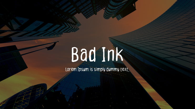 Bad Ink Font