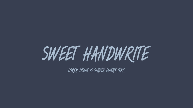 Sweet Handwrite Font Family