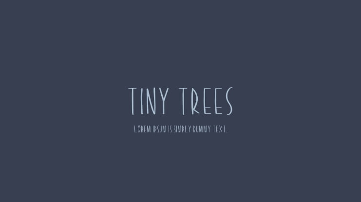 Tiny Trees Font