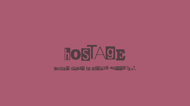 Hostage Font