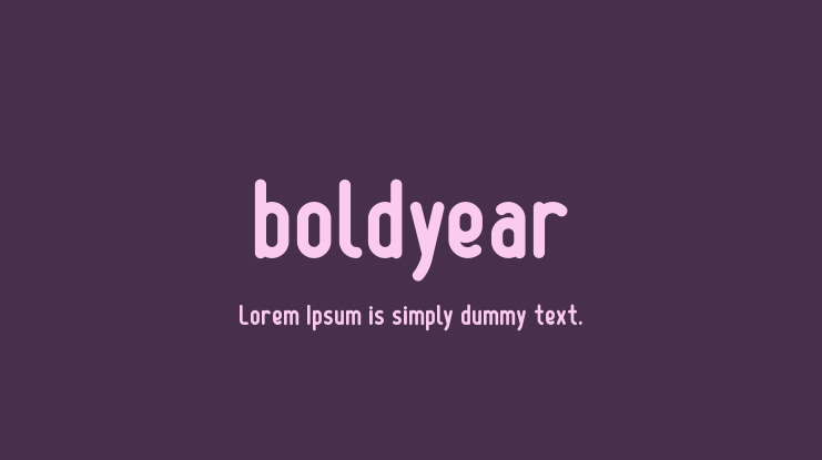 boldyear Font