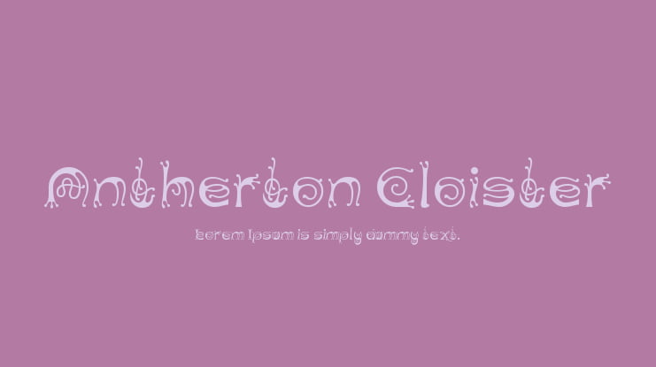 Antherton Cloister Font
