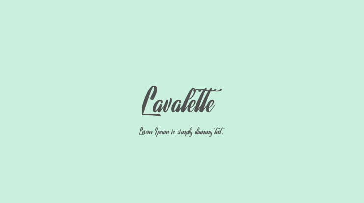 Lavalette Font