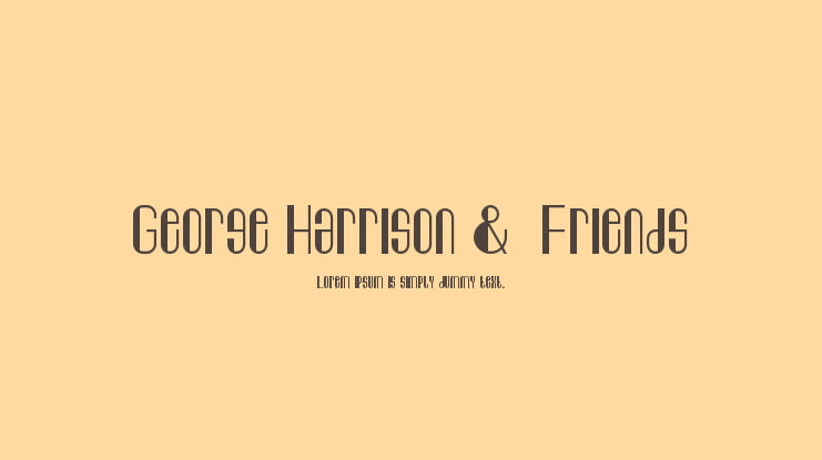 George Harrison &  Friends Font