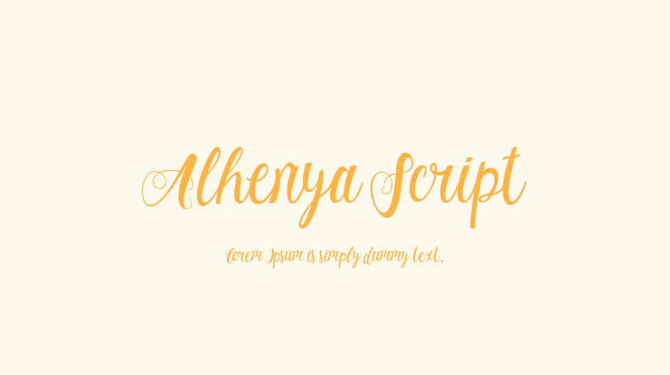Alhenya Script Font