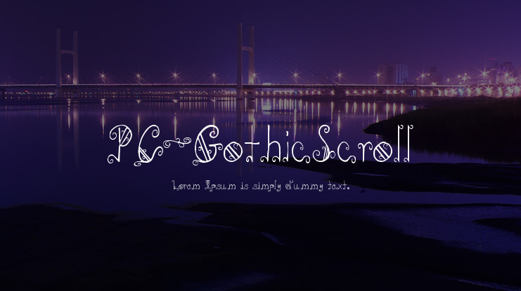 PC-GothicScroll Font