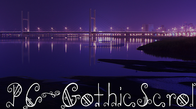 PC-GothicScroll Font