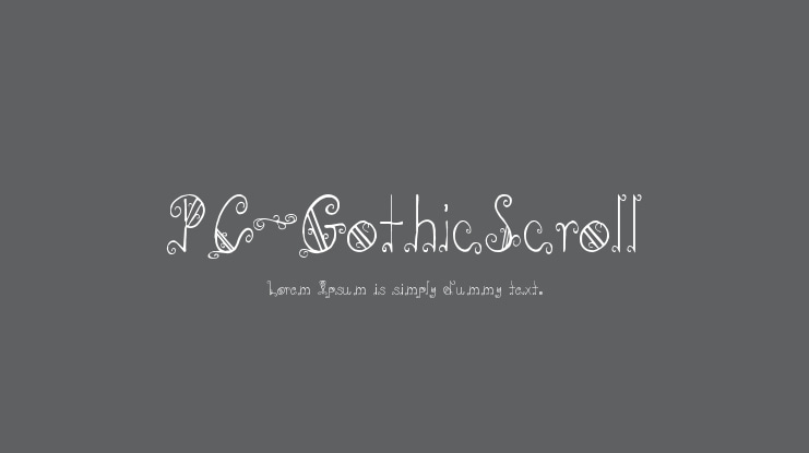 PC-GothicScroll Font