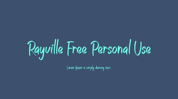 Rayville Free Personal Use Font