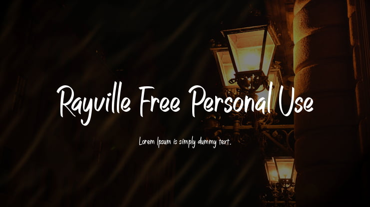 Rayville Free Personal Use Font