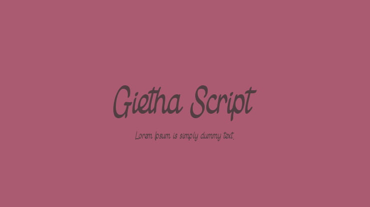 Gietha Script Font