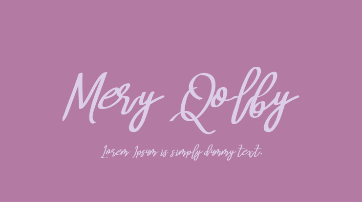 Mery Qolby Font Family