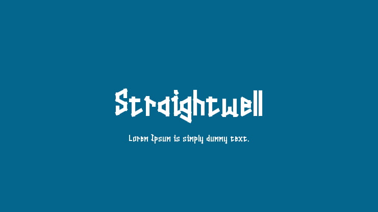Straightwell Font