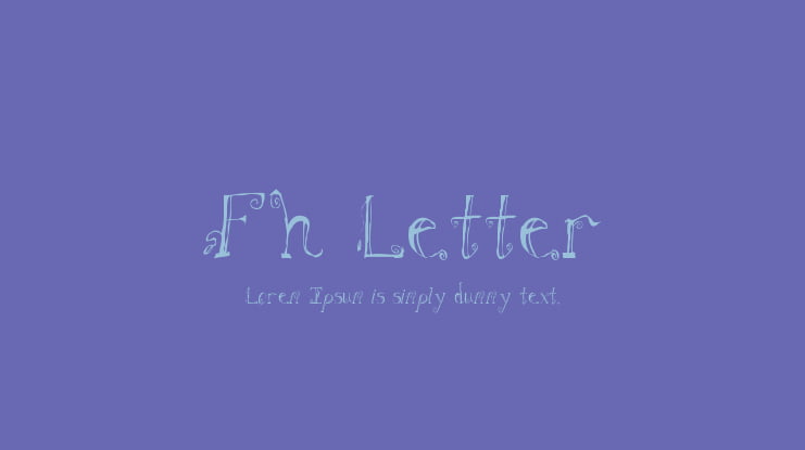 Fh Letter Font Family
