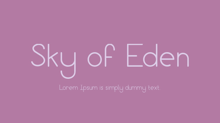 Sky of Eden Font