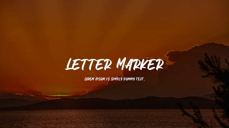 Letter Marker Font