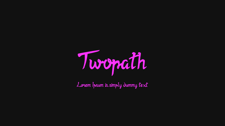 Twopath Font Family
