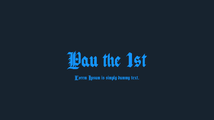 Pau the 1st Font