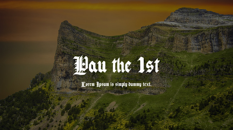 Pau the 1st Font