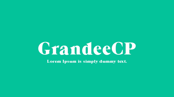 GrandeeCP Font