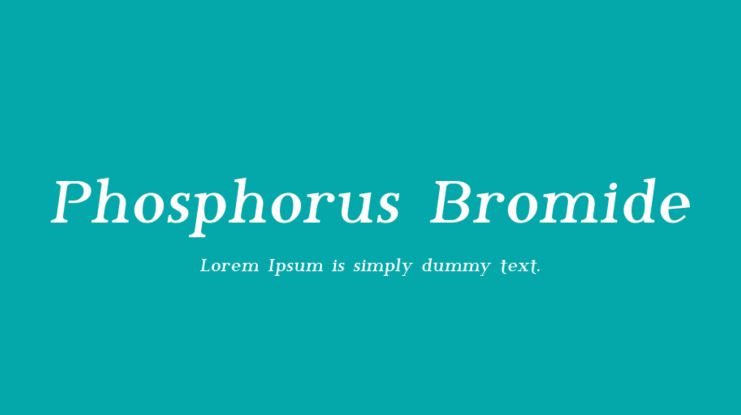 Phosphorus Bromide Font Family