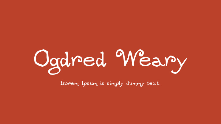 Ogdred Weary Font
