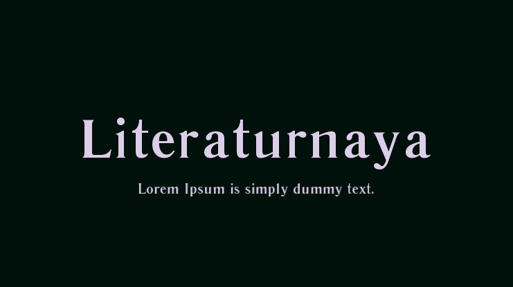 Literaturnaya Font