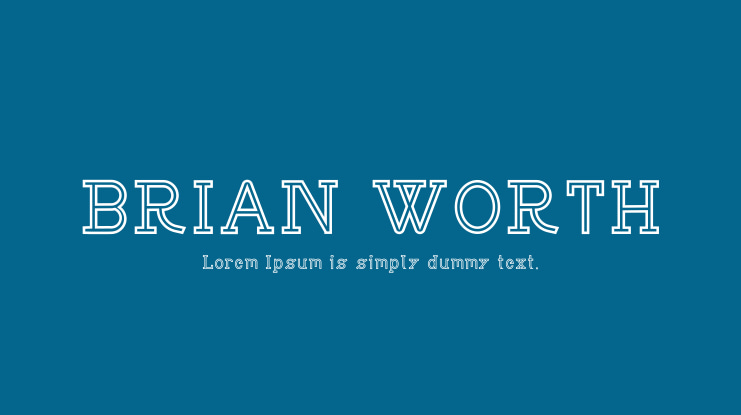 BRIAN WORTH Font Family