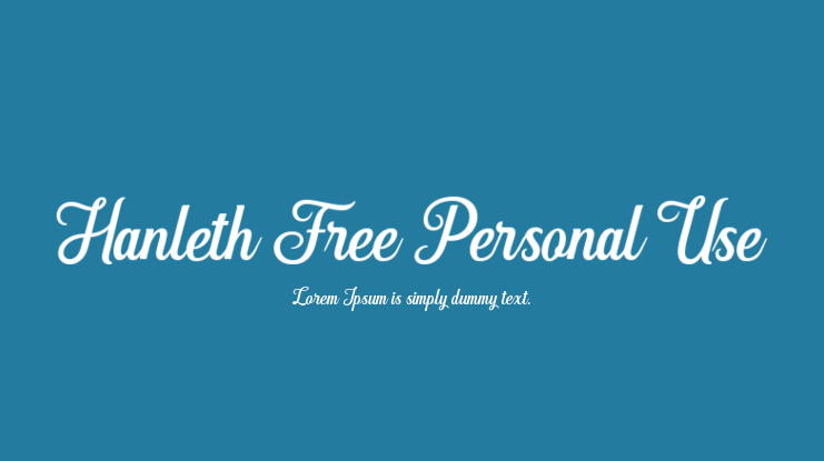 Hanleth Free Personal Use Font