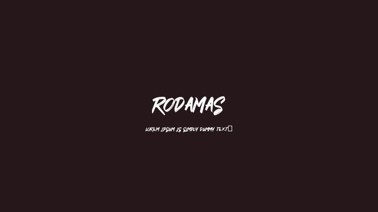 RODAMAS Font